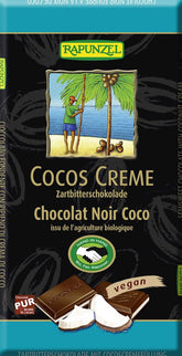Chocolat amer fourré à la noix de coco, végétalien équitable BIO 100 g - RAIPONCE